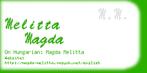 melitta magda business card